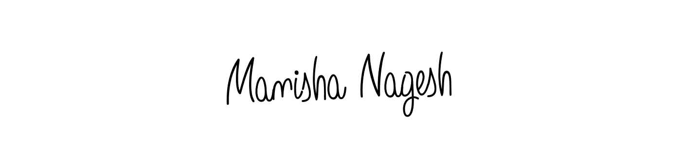 Use a signature maker to create a handwritten signature online. With this signature software, you can design (Angelique-Rose-font-FFP) your own signature for name Manisha Nagesh. Manisha Nagesh signature style 5 images and pictures png