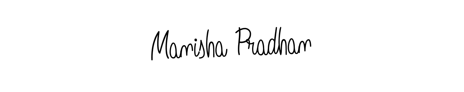 The best way (Angelique-Rose-font-FFP) to make a short signature is to pick only two or three words in your name. The name Manisha Pradhan include a total of six letters. For converting this name. Manisha Pradhan signature style 5 images and pictures png