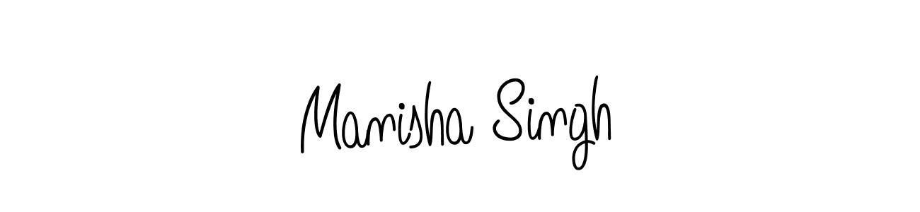 How to make Manisha Singh name signature. Use Angelique-Rose-font-FFP style for creating short signs online. This is the latest handwritten sign. Manisha Singh signature style 5 images and pictures png