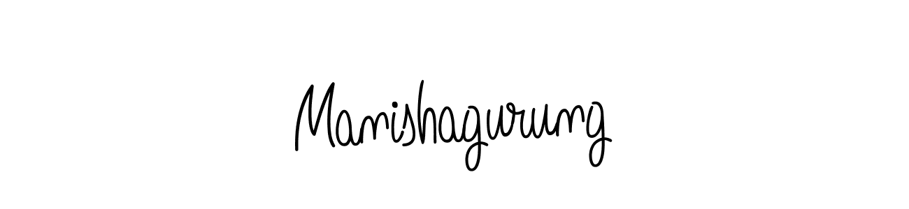 Use a signature maker to create a handwritten signature online. With this signature software, you can design (Angelique-Rose-font-FFP) your own signature for name Manishagurung. Manishagurung signature style 5 images and pictures png