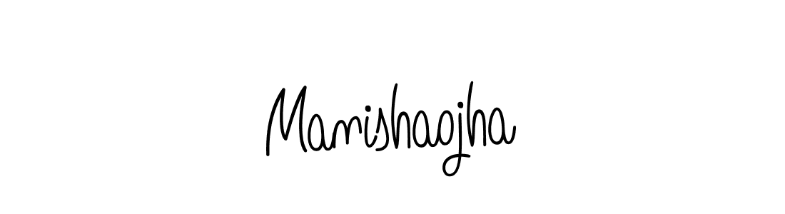 You should practise on your own different ways (Angelique-Rose-font-FFP) to write your name (Manishaojha) in signature. don't let someone else do it for you. Manishaojha signature style 5 images and pictures png