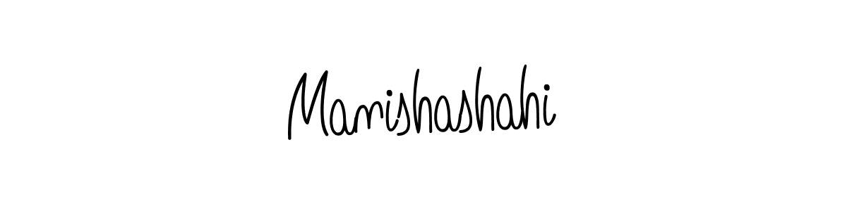 Design your own signature with our free online signature maker. With this signature software, you can create a handwritten (Angelique-Rose-font-FFP) signature for name Manishashahi. Manishashahi signature style 5 images and pictures png