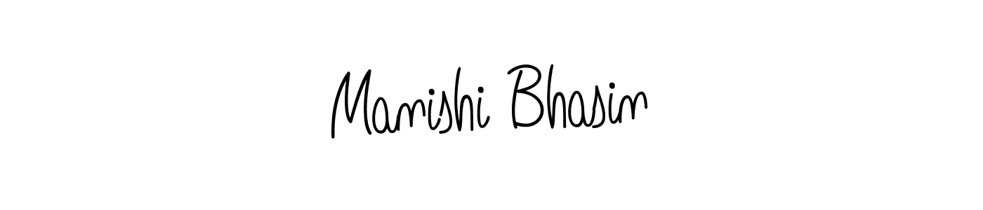 Manishi Bhasin stylish signature style. Best Handwritten Sign (Angelique-Rose-font-FFP) for my name. Handwritten Signature Collection Ideas for my name Manishi Bhasin. Manishi Bhasin signature style 5 images and pictures png