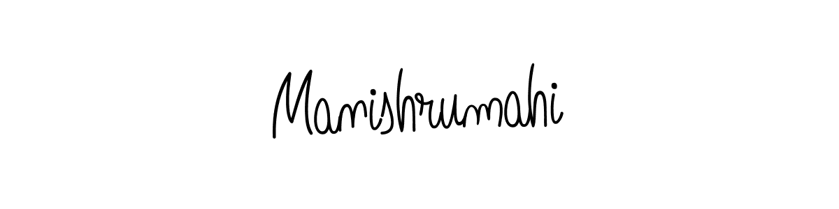 How to Draw Manishrumahi signature style? Angelique-Rose-font-FFP is a latest design signature styles for name Manishrumahi. Manishrumahi signature style 5 images and pictures png