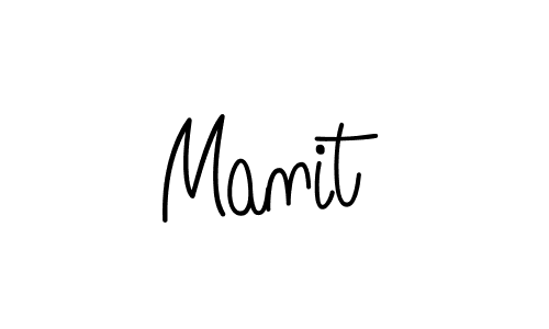 Use a signature maker to create a handwritten signature online. With this signature software, you can design (Angelique-Rose-font-FFP) your own signature for name Manit. Manit signature style 5 images and pictures png