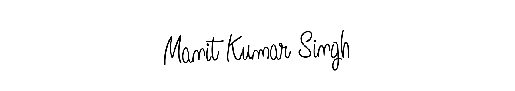 How to make Manit Kumar Singh name signature. Use Angelique-Rose-font-FFP style for creating short signs online. This is the latest handwritten sign. Manit Kumar Singh signature style 5 images and pictures png