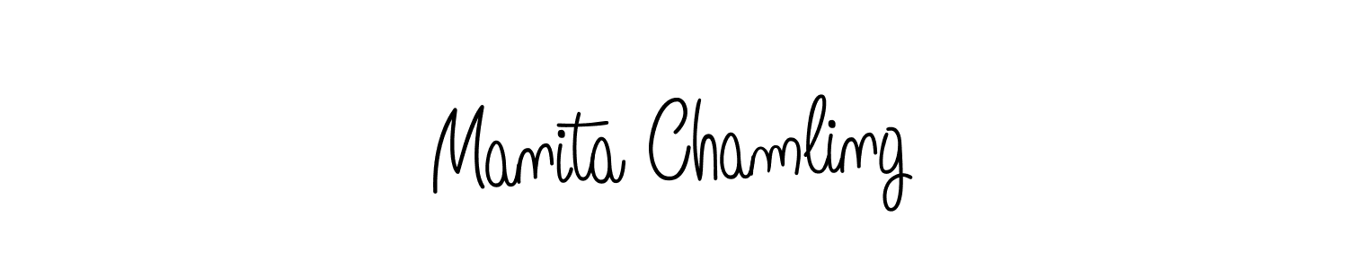 How to make Manita Chamling signature? Angelique-Rose-font-FFP is a professional autograph style. Create handwritten signature for Manita Chamling name. Manita Chamling signature style 5 images and pictures png