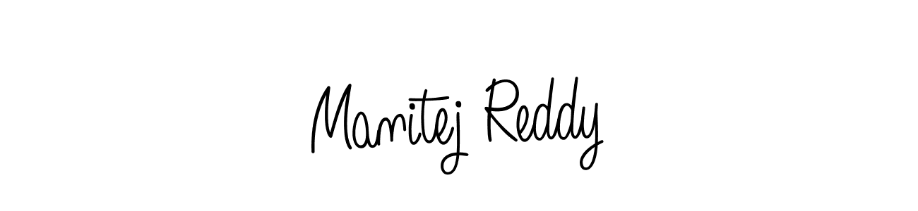 Use a signature maker to create a handwritten signature online. With this signature software, you can design (Angelique-Rose-font-FFP) your own signature for name Manitej Reddy. Manitej Reddy signature style 5 images and pictures png
