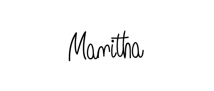 You should practise on your own different ways (Angelique-Rose-font-FFP) to write your name (Manitha) in signature. don't let someone else do it for you. Manitha signature style 5 images and pictures png