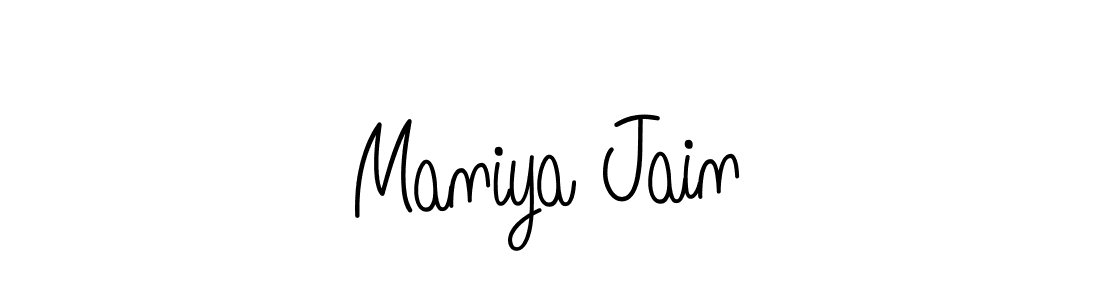 The best way (Angelique-Rose-font-FFP) to make a short signature is to pick only two or three words in your name. The name Maniya Jain include a total of six letters. For converting this name. Maniya Jain signature style 5 images and pictures png