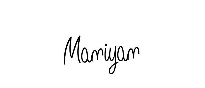 You should practise on your own different ways (Angelique-Rose-font-FFP) to write your name (Maniyan) in signature. don't let someone else do it for you. Maniyan signature style 5 images and pictures png