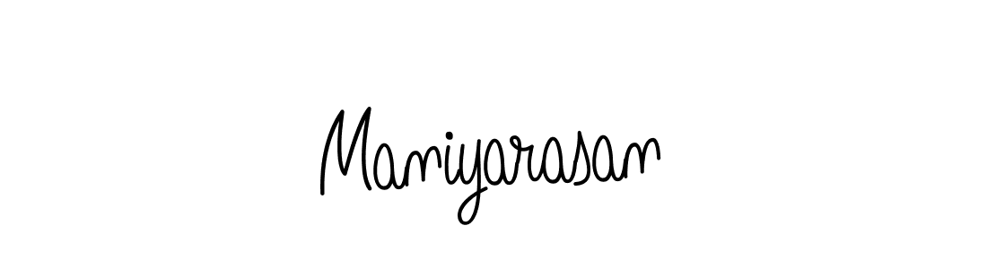 Create a beautiful signature design for name Maniyarasan. With this signature (Angelique-Rose-font-FFP) fonts, you can make a handwritten signature for free. Maniyarasan signature style 5 images and pictures png