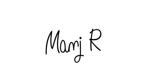 The best way (Angelique-Rose-font-FFP) to make a short signature is to pick only two or three words in your name. The name Manj R include a total of six letters. For converting this name. Manj R signature style 5 images and pictures png