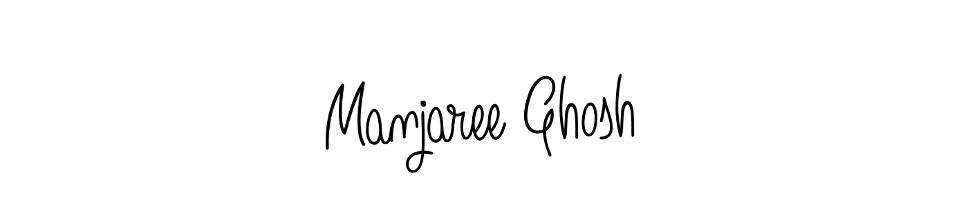 Create a beautiful signature design for name Manjaree Ghosh. With this signature (Angelique-Rose-font-FFP) fonts, you can make a handwritten signature for free. Manjaree Ghosh signature style 5 images and pictures png