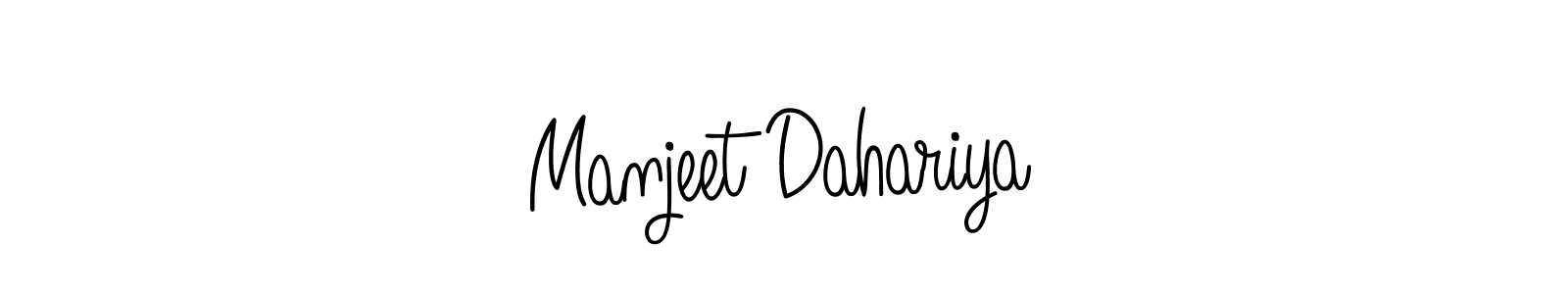 Design your own signature with our free online signature maker. With this signature software, you can create a handwritten (Angelique-Rose-font-FFP) signature for name Manjeet Dahariya. Manjeet Dahariya signature style 5 images and pictures png