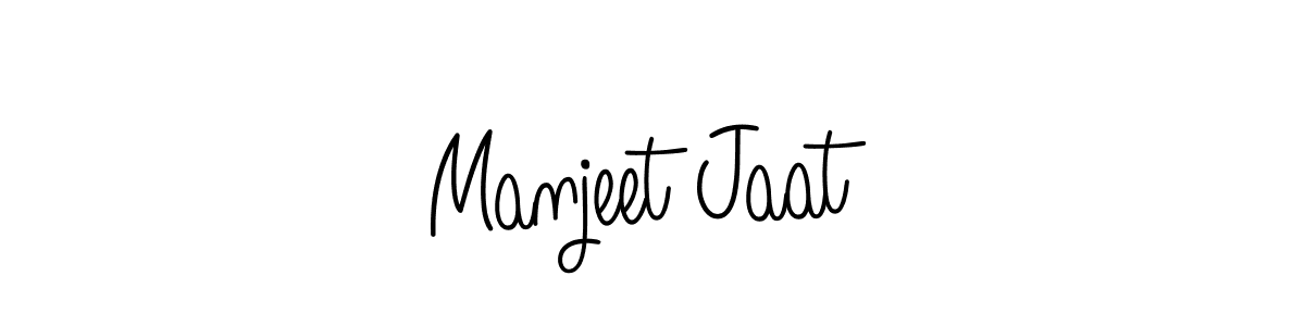 The best way (Angelique-Rose-font-FFP) to make a short signature is to pick only two or three words in your name. The name Manjeet Jaat include a total of six letters. For converting this name. Manjeet Jaat signature style 5 images and pictures png