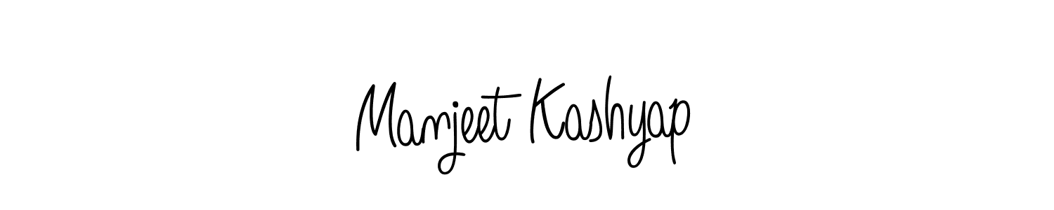 Also we have Manjeet Kashyap name is the best signature style. Create professional handwritten signature collection using Angelique-Rose-font-FFP autograph style. Manjeet Kashyap signature style 5 images and pictures png