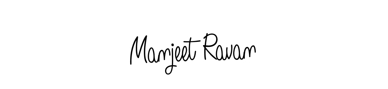 You should practise on your own different ways (Angelique-Rose-font-FFP) to write your name (Manjeet Ravan) in signature. don't let someone else do it for you. Manjeet Ravan signature style 5 images and pictures png
