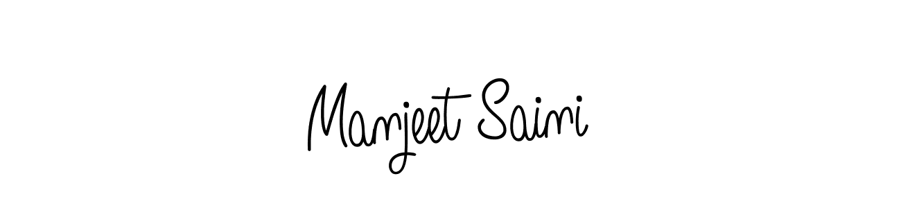 Use a signature maker to create a handwritten signature online. With this signature software, you can design (Angelique-Rose-font-FFP) your own signature for name Manjeet Saini. Manjeet Saini signature style 5 images and pictures png