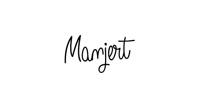 Design your own signature with our free online signature maker. With this signature software, you can create a handwritten (Angelique-Rose-font-FFP) signature for name Manjert. Manjert signature style 5 images and pictures png