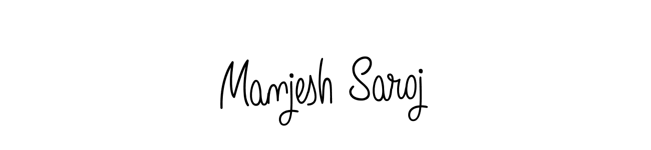 Angelique-Rose-font-FFP is a professional signature style that is perfect for those who want to add a touch of class to their signature. It is also a great choice for those who want to make their signature more unique. Get Manjesh Saroj name to fancy signature for free. Manjesh Saroj signature style 5 images and pictures png