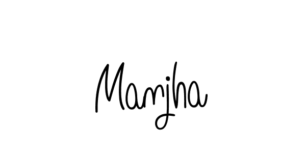 Make a beautiful signature design for name Manjha. With this signature (Angelique-Rose-font-FFP) style, you can create a handwritten signature for free. Manjha signature style 5 images and pictures png