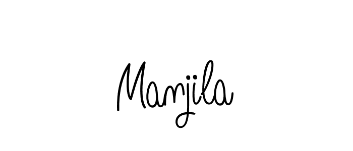 The best way (Angelique-Rose-font-FFP) to make a short signature is to pick only two or three words in your name. The name Manjila include a total of six letters. For converting this name. Manjila signature style 5 images and pictures png