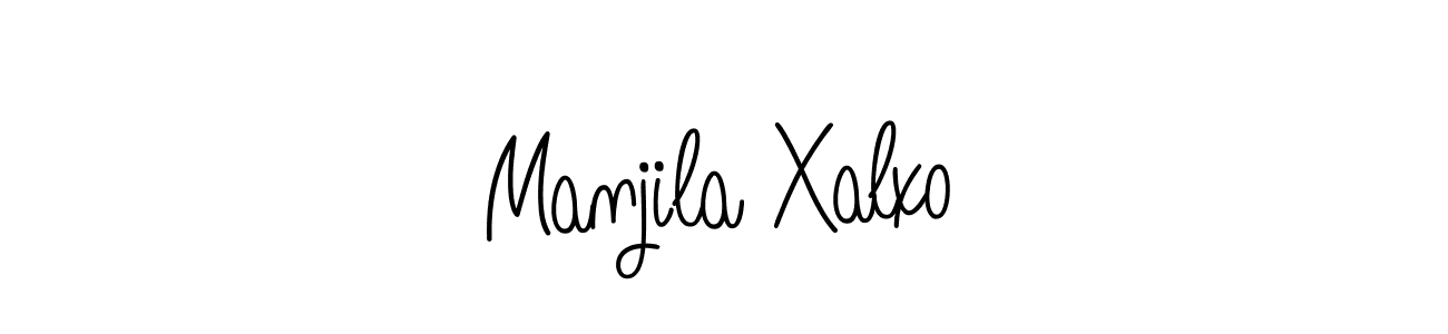 Here are the top 10 professional signature styles for the name Manjila Xalxo. These are the best autograph styles you can use for your name. Manjila Xalxo signature style 5 images and pictures png