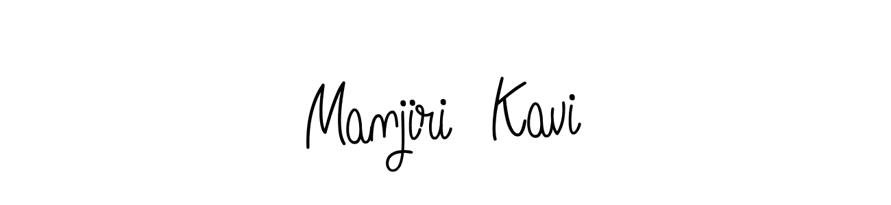 You should practise on your own different ways (Angelique-Rose-font-FFP) to write your name (Manjiri  Kavi) in signature. don't let someone else do it for you. Manjiri  Kavi signature style 5 images and pictures png