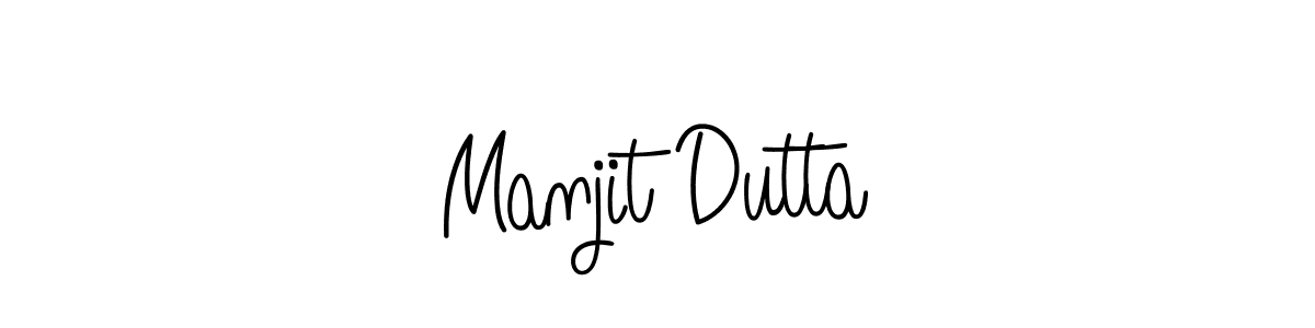 Make a beautiful signature design for name Manjit Dutta. With this signature (Angelique-Rose-font-FFP) style, you can create a handwritten signature for free. Manjit Dutta signature style 5 images and pictures png