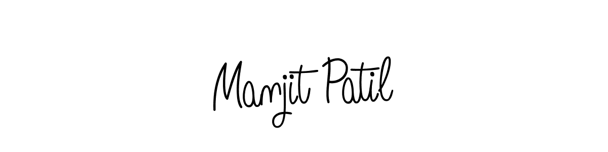 You should practise on your own different ways (Angelique-Rose-font-FFP) to write your name (Manjit Patil) in signature. don't let someone else do it for you. Manjit Patil signature style 5 images and pictures png