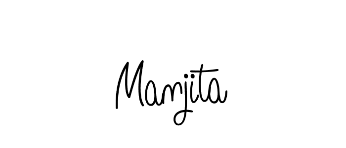 How to Draw Manjita signature style? Angelique-Rose-font-FFP is a latest design signature styles for name Manjita. Manjita signature style 5 images and pictures png