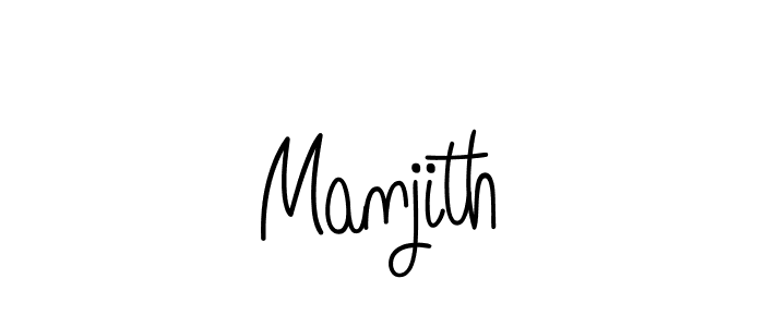 Also we have Manjith name is the best signature style. Create professional handwritten signature collection using Angelique-Rose-font-FFP autograph style. Manjith signature style 5 images and pictures png