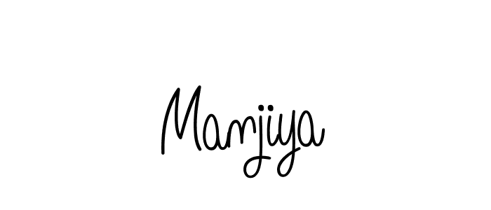 if you are searching for the best signature style for your name Manjiya. so please give up your signature search. here we have designed multiple signature styles  using Angelique-Rose-font-FFP. Manjiya signature style 5 images and pictures png