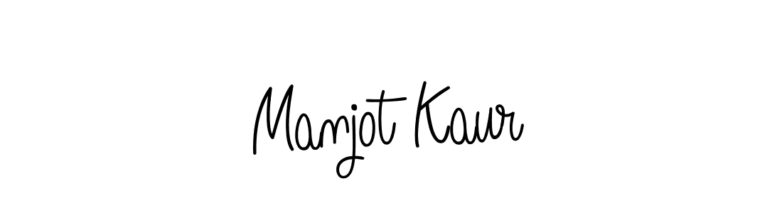 Manjot Kaur stylish signature style. Best Handwritten Sign (Angelique-Rose-font-FFP) for my name. Handwritten Signature Collection Ideas for my name Manjot Kaur. Manjot Kaur signature style 5 images and pictures png