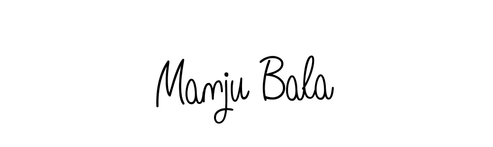 Use a signature maker to create a handwritten signature online. With this signature software, you can design (Angelique-Rose-font-FFP) your own signature for name Manju Bala. Manju Bala signature style 5 images and pictures png