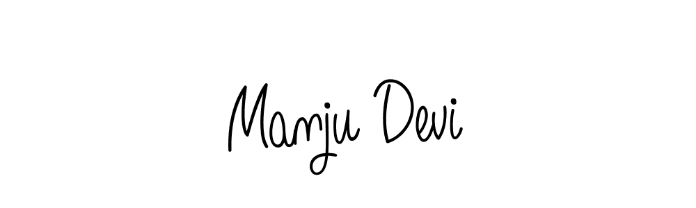 Use a signature maker to create a handwritten signature online. With this signature software, you can design (Angelique-Rose-font-FFP) your own signature for name Manju Devi. Manju Devi signature style 5 images and pictures png