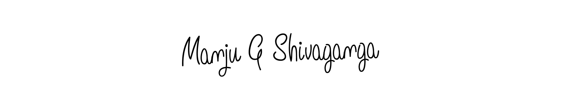 Manju G Shivaganga stylish signature style. Best Handwritten Sign (Angelique-Rose-font-FFP) for my name. Handwritten Signature Collection Ideas for my name Manju G Shivaganga. Manju G Shivaganga signature style 5 images and pictures png