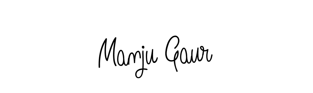 Design your own signature with our free online signature maker. With this signature software, you can create a handwritten (Angelique-Rose-font-FFP) signature for name Manju Gaur. Manju Gaur signature style 5 images and pictures png