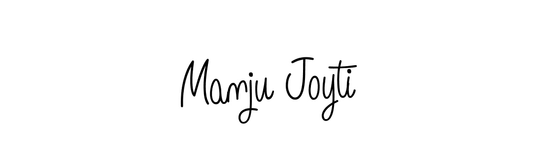 You should practise on your own different ways (Angelique-Rose-font-FFP) to write your name (Manju Joyti) in signature. don't let someone else do it for you. Manju Joyti signature style 5 images and pictures png