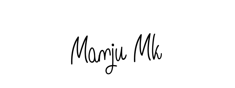 Also we have Manju Mk name is the best signature style. Create professional handwritten signature collection using Angelique-Rose-font-FFP autograph style. Manju Mk signature style 5 images and pictures png