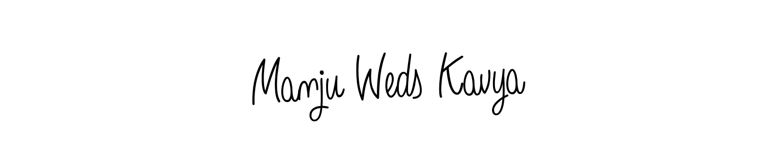 if you are searching for the best signature style for your name Manju Weds Kavya. so please give up your signature search. here we have designed multiple signature styles  using Angelique-Rose-font-FFP. Manju Weds Kavya signature style 5 images and pictures png