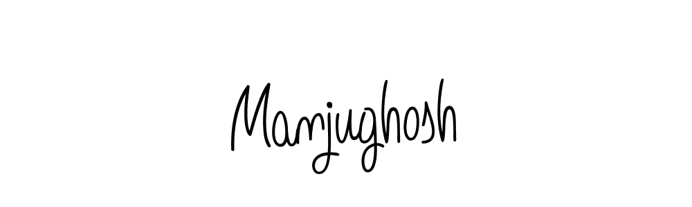 Make a beautiful signature design for name Manjughosh. With this signature (Angelique-Rose-font-FFP) style, you can create a handwritten signature for free. Manjughosh signature style 5 images and pictures png