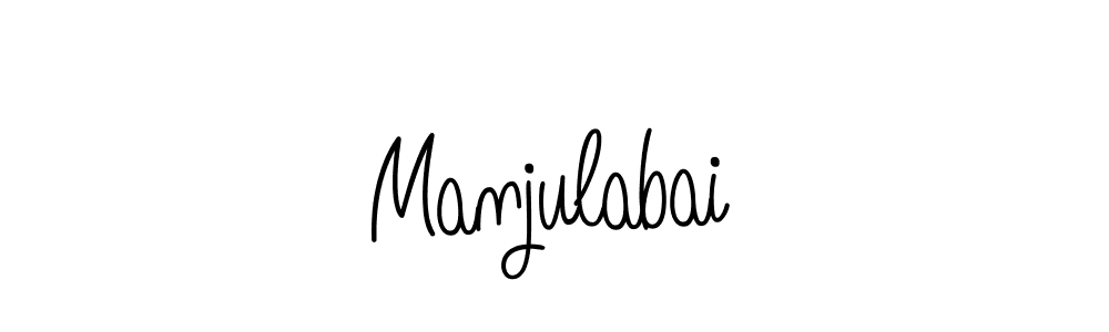 You should practise on your own different ways (Angelique-Rose-font-FFP) to write your name (Manjulabai) in signature. don't let someone else do it for you. Manjulabai signature style 5 images and pictures png