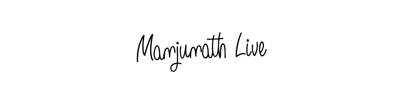 Manjunath Live stylish signature style. Best Handwritten Sign (Angelique-Rose-font-FFP) for my name. Handwritten Signature Collection Ideas for my name Manjunath Live. Manjunath Live signature style 5 images and pictures png