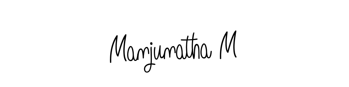 Make a beautiful signature design for name Manjunatha M. With this signature (Angelique-Rose-font-FFP) style, you can create a handwritten signature for free. Manjunatha M signature style 5 images and pictures png