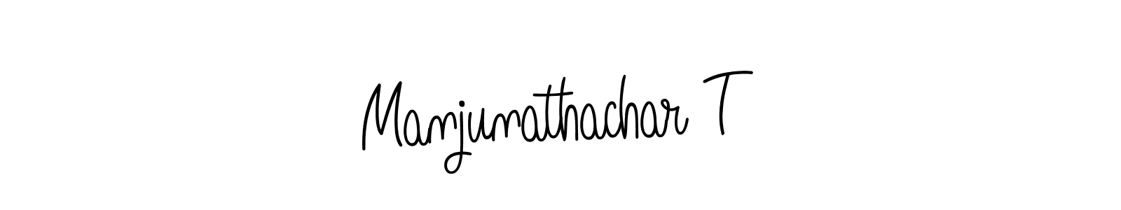 Make a beautiful signature design for name Manjunathachar T. With this signature (Angelique-Rose-font-FFP) style, you can create a handwritten signature for free. Manjunathachar T signature style 5 images and pictures png