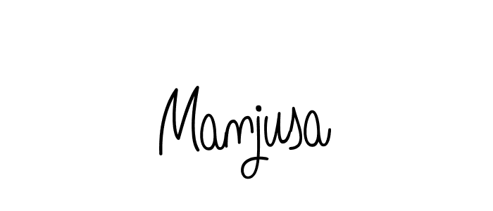 Design your own signature with our free online signature maker. With this signature software, you can create a handwritten (Angelique-Rose-font-FFP) signature for name Manjusa. Manjusa signature style 5 images and pictures png