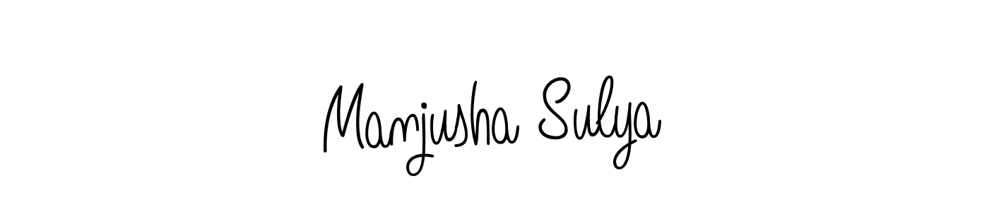 Make a beautiful signature design for name Manjusha Sulya. Use this online signature maker to create a handwritten signature for free. Manjusha Sulya signature style 5 images and pictures png