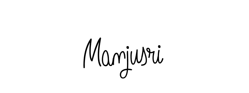 Make a beautiful signature design for name Manjusri. With this signature (Angelique-Rose-font-FFP) style, you can create a handwritten signature for free. Manjusri signature style 5 images and pictures png